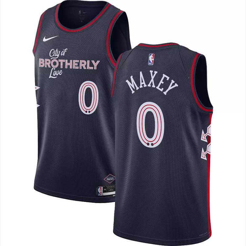 76ers 0 Joel Embiid Navy Nike 2023-24 City Edition Swingman Jersey Dzhi